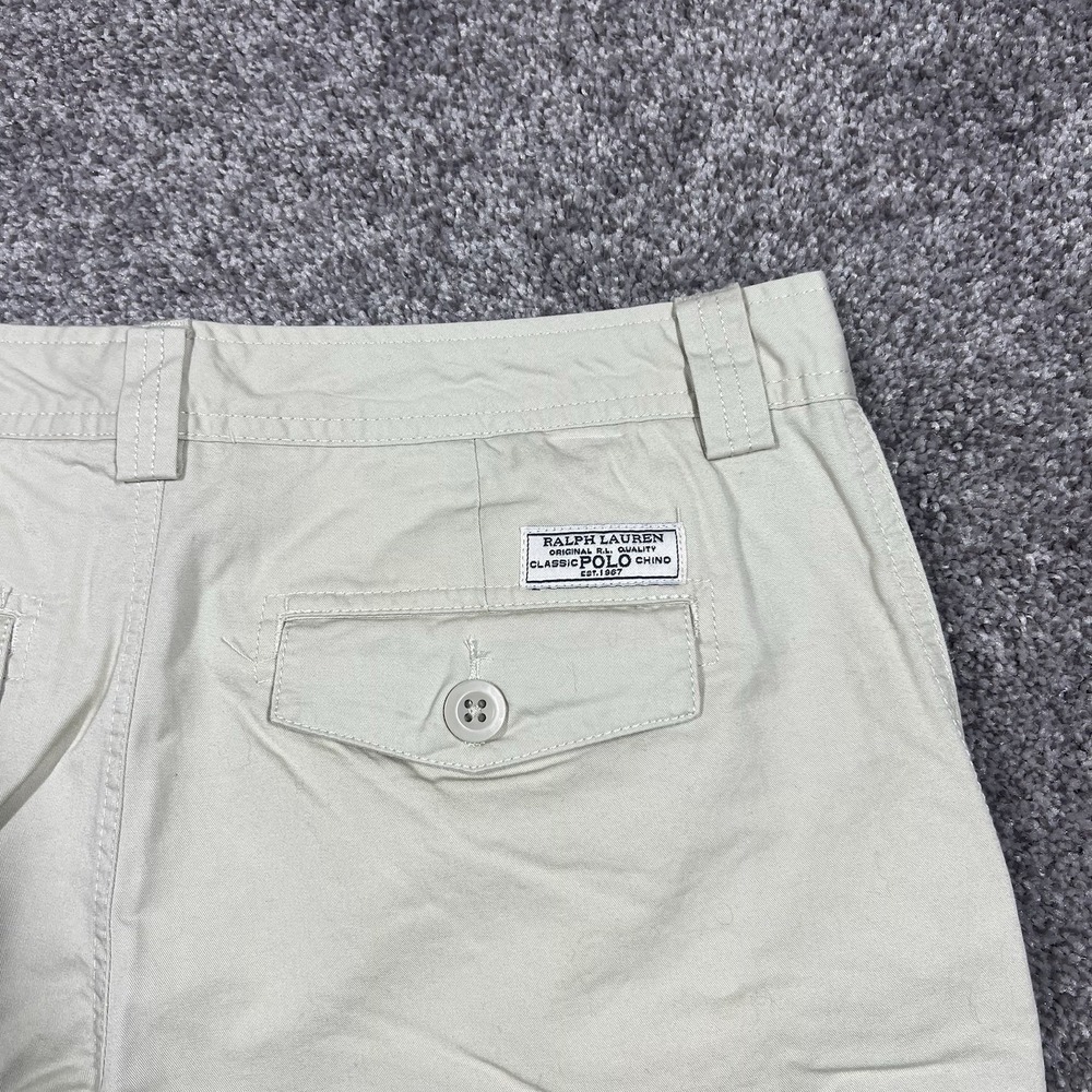 NEW Polo Ralph Lauren Beige Khaki Brown Cotton Chino Cargo Shorts Boys 20 School - Picture 3 of 7